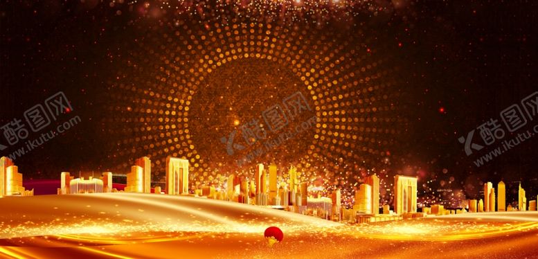 编号：21356309191006075712【酷图网】源文件下载-企业年会签到盛典金色大气背景