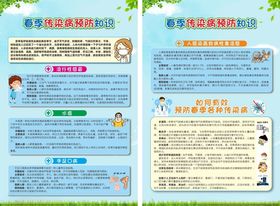 春季传染病知识公益宣传海报素材