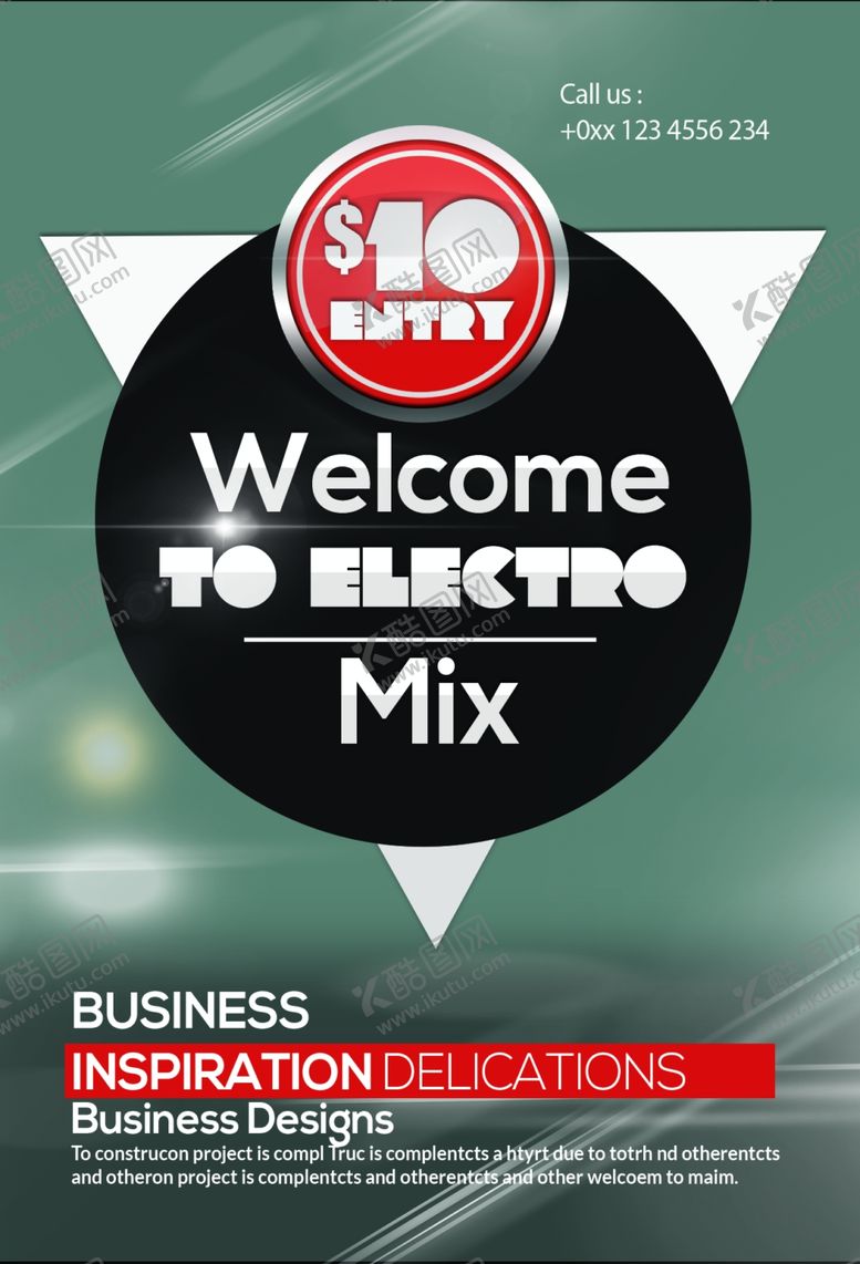 编号：11432510281809536844【酷图网】源文件下载-欧美时尚几何撞色海报