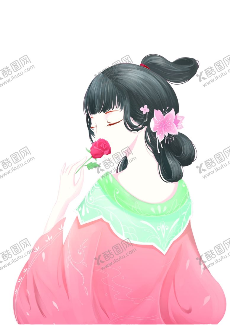 编号：71461210250738428414【酷图网】源文件下载-手绘美女抠图