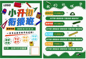 小升初衔接班海报暑期托管培训
