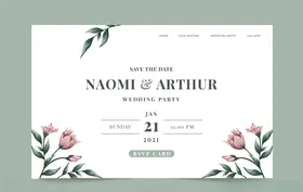 小清新婚礼登录页