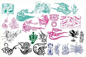 花纹花边角花传统图案