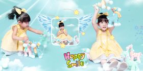 快乐的微笑幼儿少儿纪念相册模板