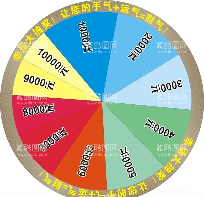 编号：37029603180038068955【酷图网】源文件下载-抽奖盘抽奖转盘圆形奖盘