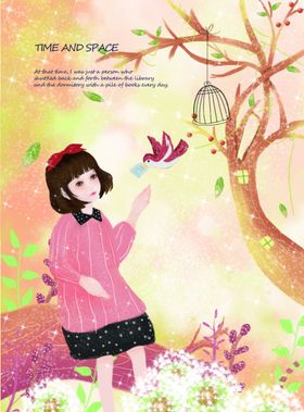 梦幻风景插画话绘作品挂素材话图片唯美