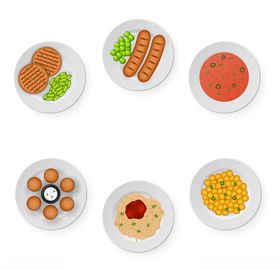 美味食物AI矢量图盘中餐AI设计素材