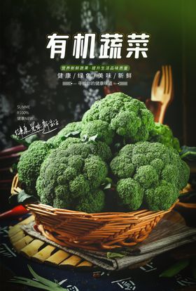 有机蔬菜促销活动宣传海报素材