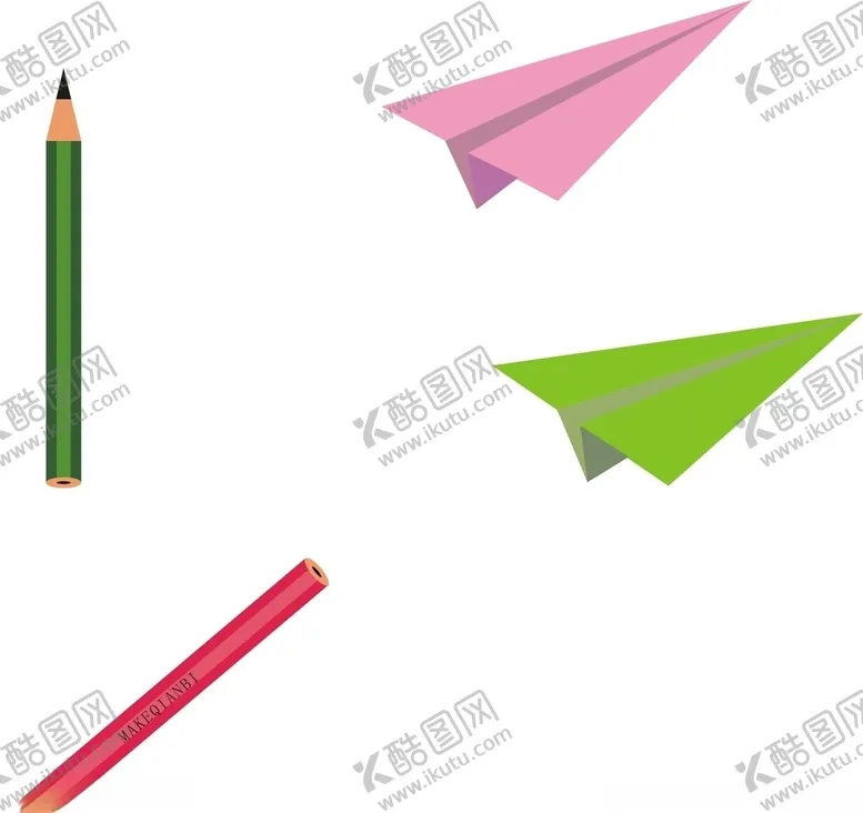 编号：60218906160320103277【酷图网】源文件下载-铅笔纸飞机