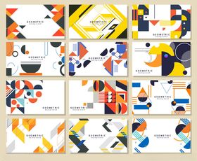 多彩抽象几何图案设计