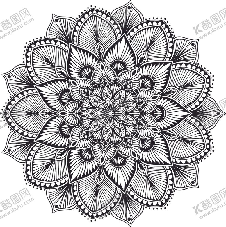 编号：57506510151422431571【酷图网】源文件下载-曼陀罗花纹