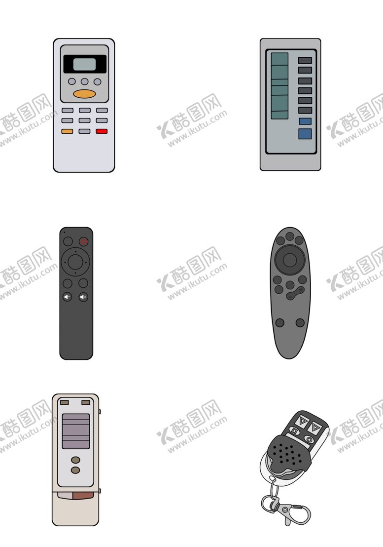 编号：57672701131818466067【酷图网】源文件下载-空调电视遥控器矢量图