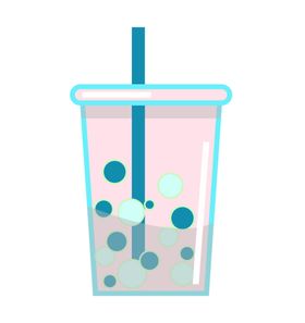 卡通奶茶