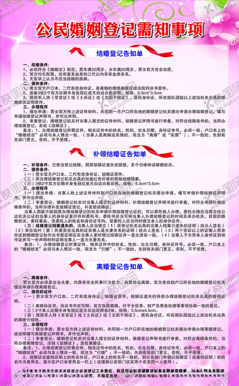 编号：95239507121937471875【酷图网】源文件下载-公民婚姻登记需知事项