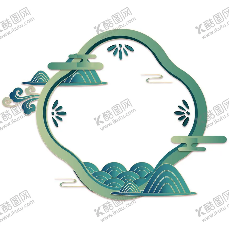 编号：45217609141531202637【酷图网】源文件下载-中式文化墙 古典花格 国潮边框