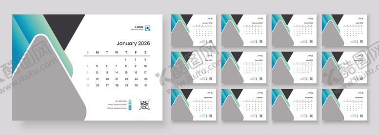 编号：36054410042257179328【酷图网】源文件下载-2026台历模板