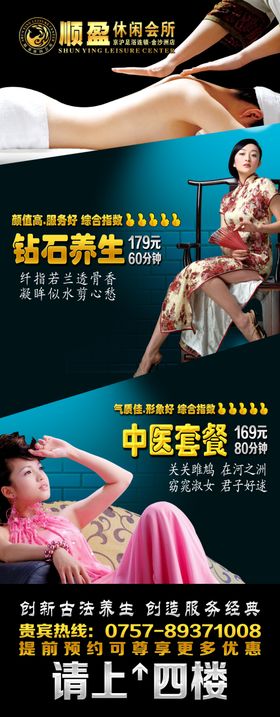 足疗文化海报展架