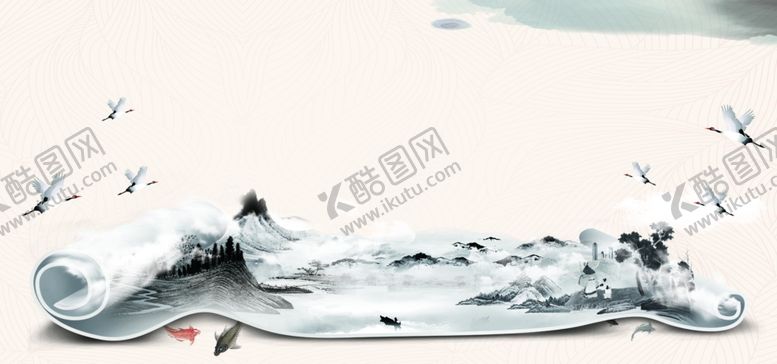 编号：66159009230711573987【酷图网】源文件下载-山水国风古风背景海报素材