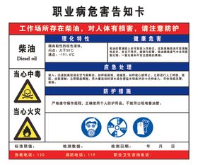 职业病危害告知卡柴油