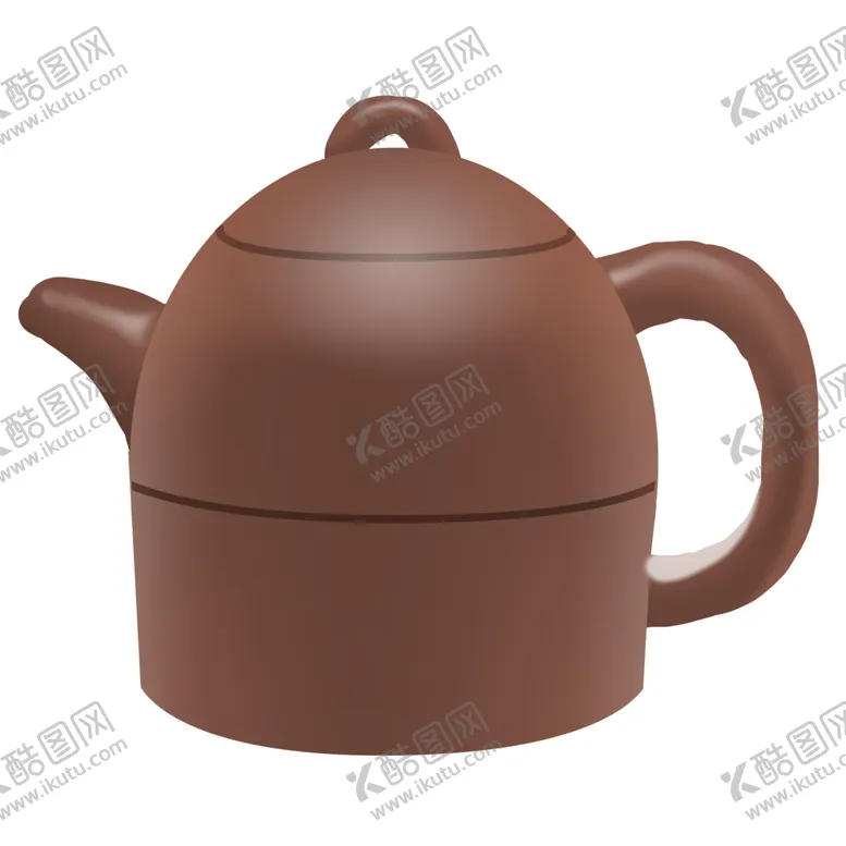 编号：87698702100603431488【酷图网】源文件下载-咖色紫砂壶茶壶插画