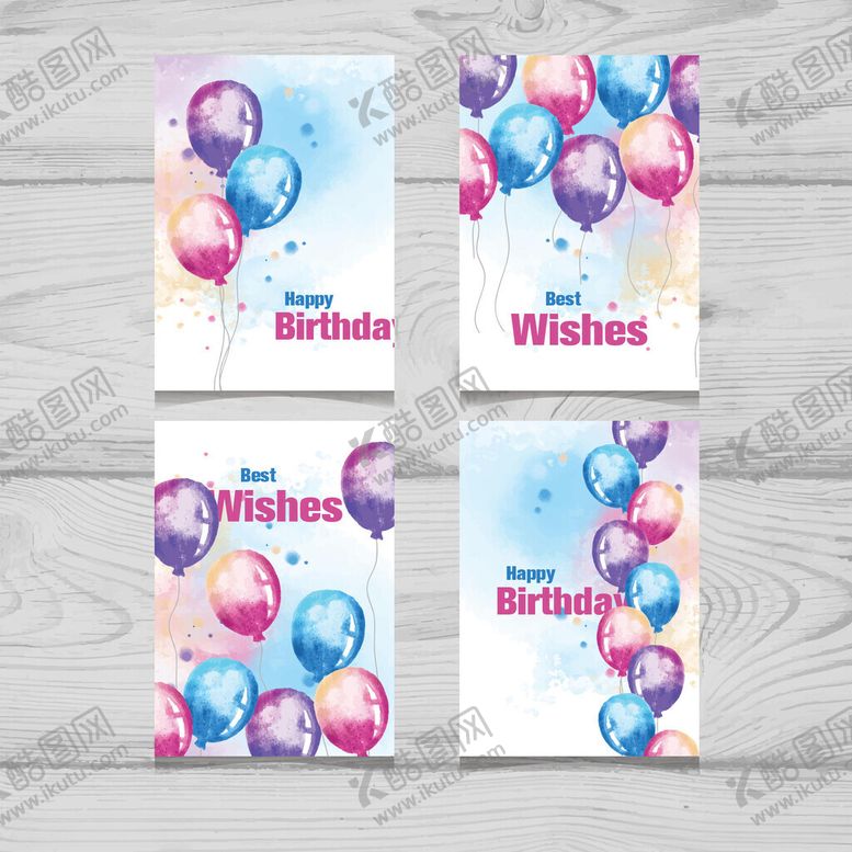 编号：11473611212029385748【酷图网】源文件下载-生日派对气球主题邀请卡