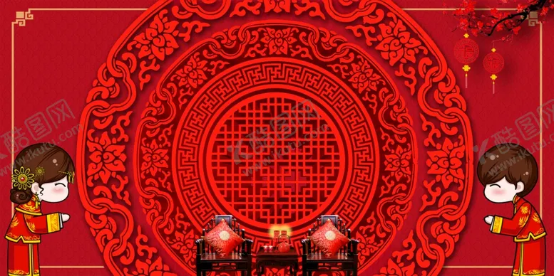 编号：65442812300707105444【酷图网】源文件下载-婚庆背景