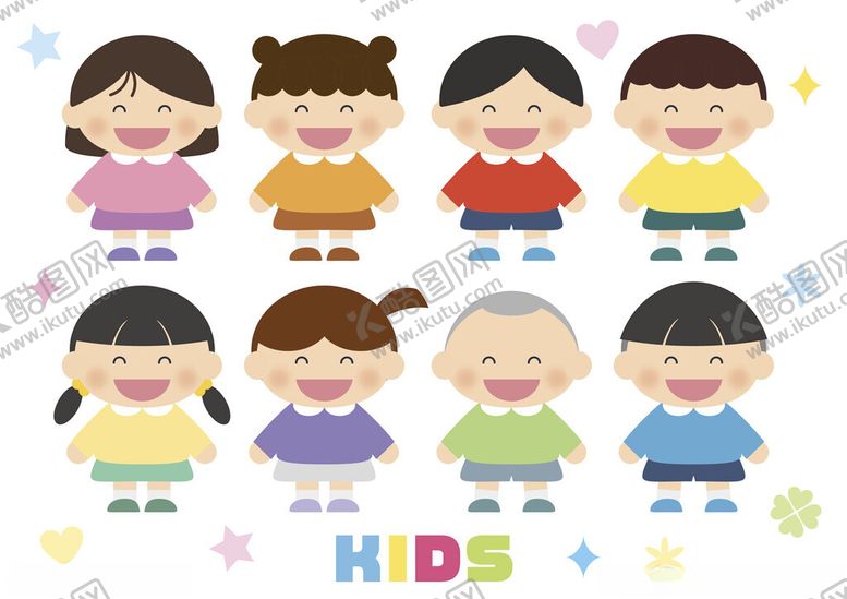 编号：66825910300534563142【酷图网】源文件下载-可爱儿童形象集合