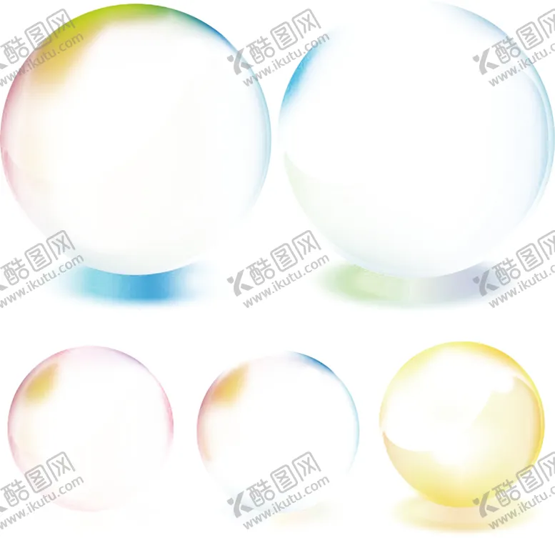 编号：45125407011539363875【酷图网】源文件下载-彩色透明肥皂泡气泡水泡泡泡元素