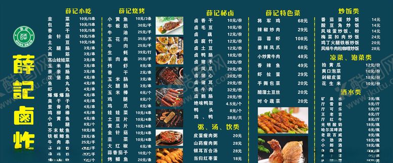 编号：83149010040156597725【酷图网】源文件下载-烧烤菜单