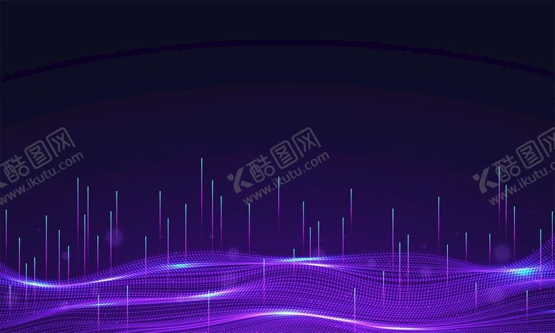 编号：43769109152020098703【酷图网】源文件下载-紫色科技线条抽象艺术封面背景