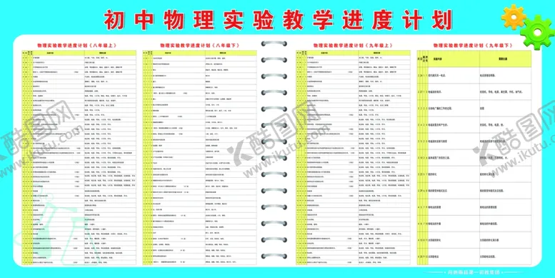 编号：45776404190706347579【酷图网】源文件下载-物理实验室进度表