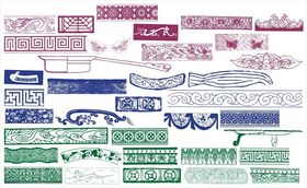 花纹花边传统图案装饰雕花