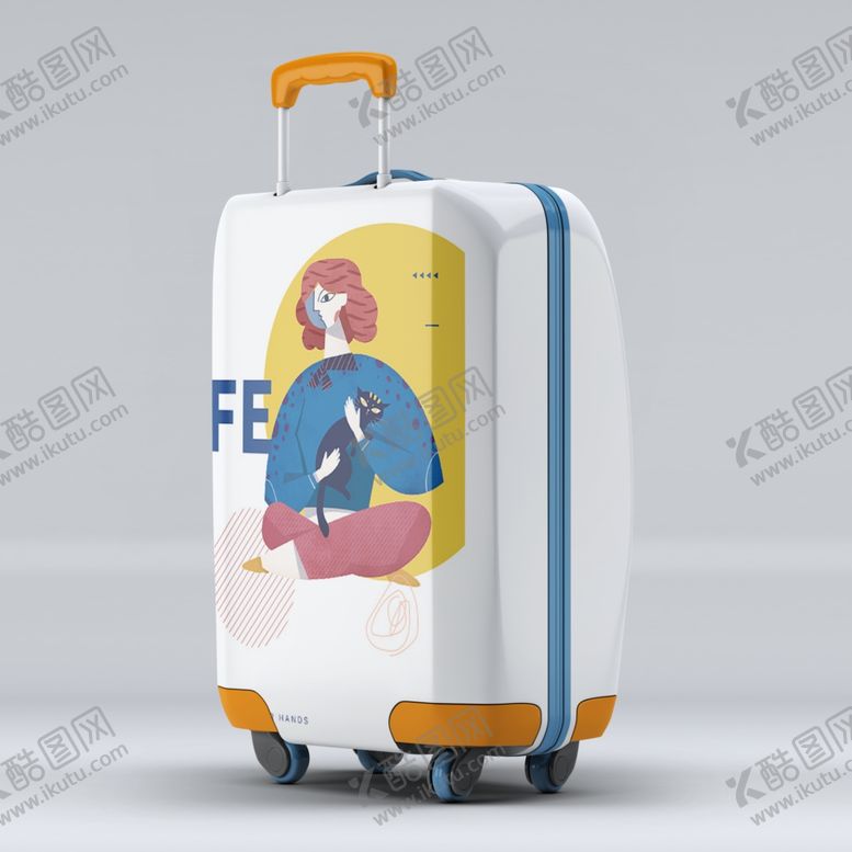 编号：84311905180942514435【酷图网】源文件下载-行李箱旅行箱提拉杆箱样机