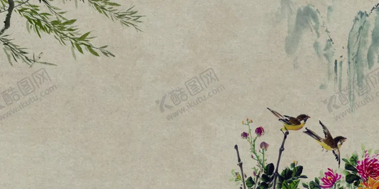 编号：98063804170516357347【酷图网】源文件下载-中国风水墨山水怀旧工笔梅花