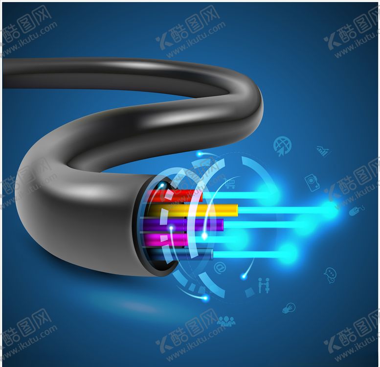 编号：85307107080112201357【酷图网】源文件下载-电缆光纤