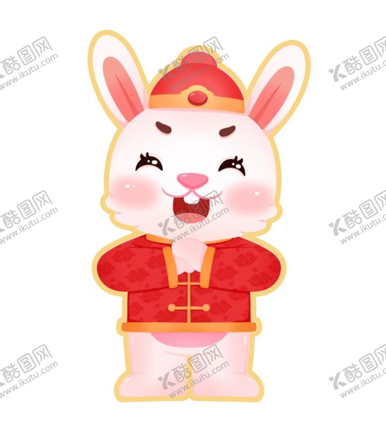 编号：26264201191838191703【酷图网】源文件下载-兔年喜庆卡通兔子拜年