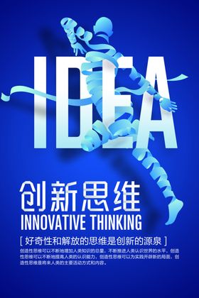 创新思维企业文化标语海报素材