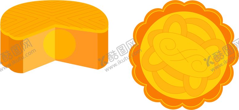 编号：63956609262153243297【酷图网】源文件下载-扁平月饼卡通图