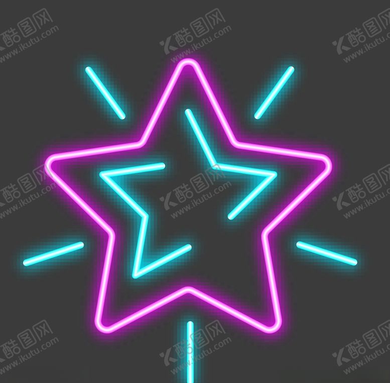 编号：67444306151919006140【酷图网】源文件下载-霓虹灯五星