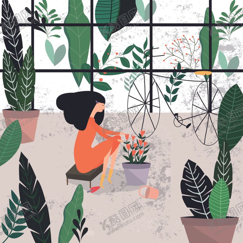 编号：66918710110253596357【酷图网】源文件下载-女孩插画