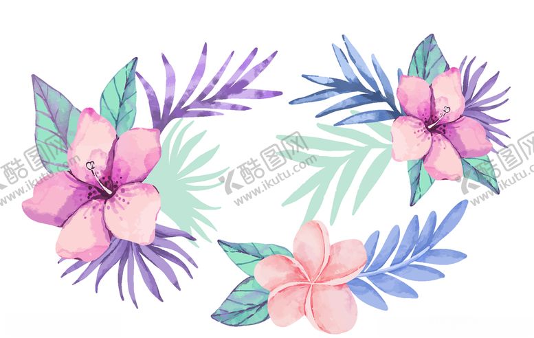 编号：38298609300028526032【酷图网】源文件下载-线条矢量手绘花草