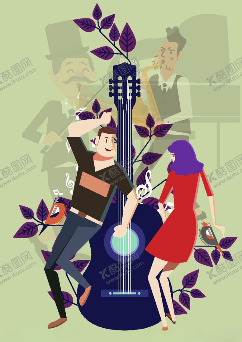编号：24800209292037404403【酷图网】源文件下载-创意跳舞的男女