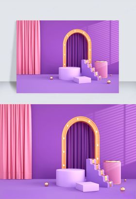 C4D电商海报banner背景