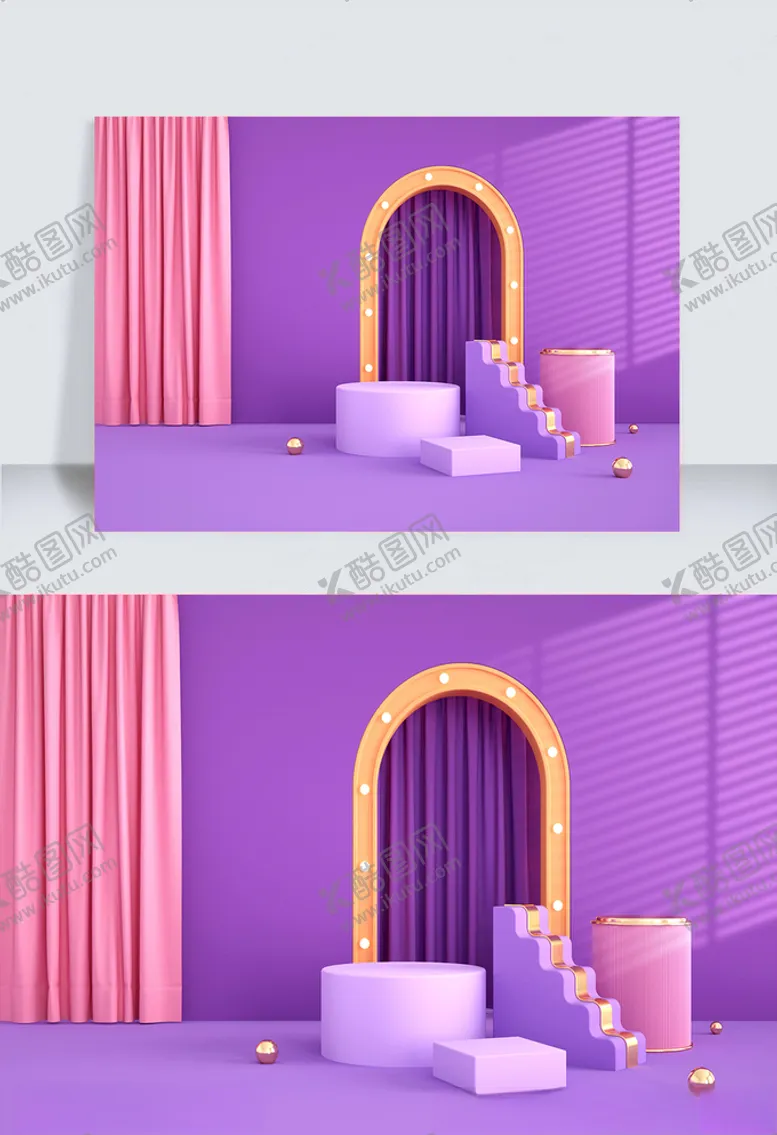 编号：75662705011709588283【酷图网】源文件下载-C4D电商海报banner背景