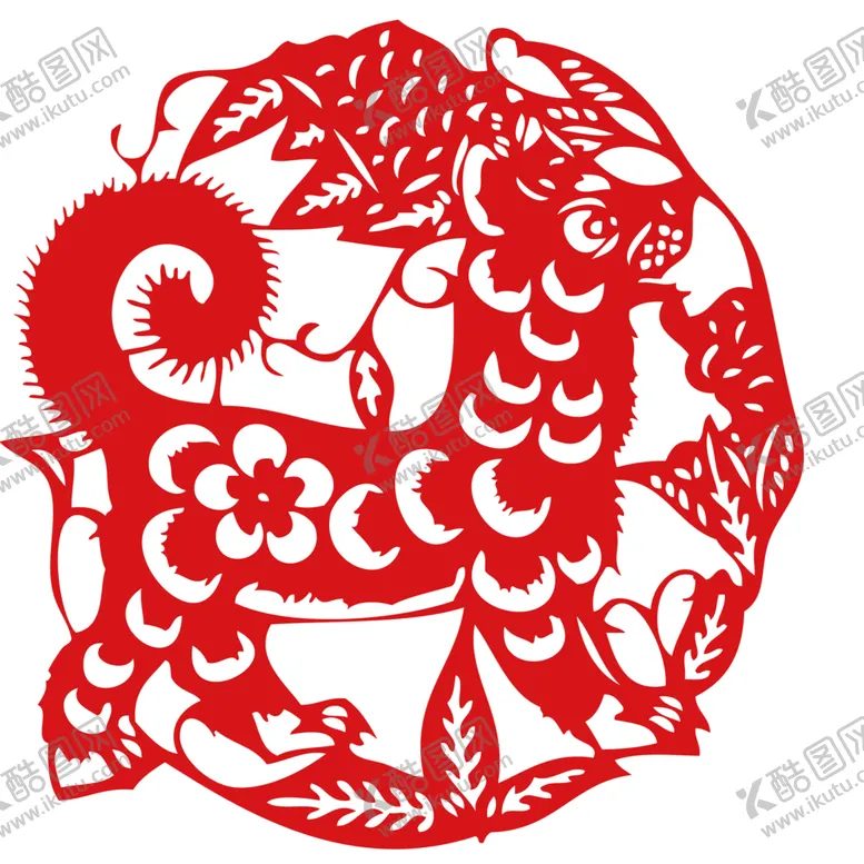 编号：74568604271144157043【酷图网】源文件下载-狗年剪纸装饰