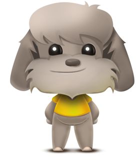 卡通小狗元素