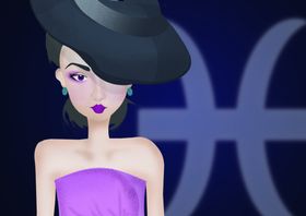 戴帽子的女人插画