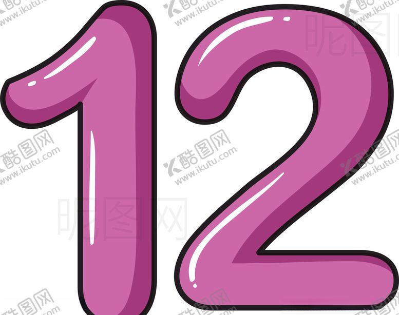 编号：65105109271110226631【酷图网】源文件下载-数字12
