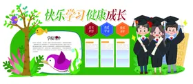 幼儿园文化墙校绘走廊学校展板学校