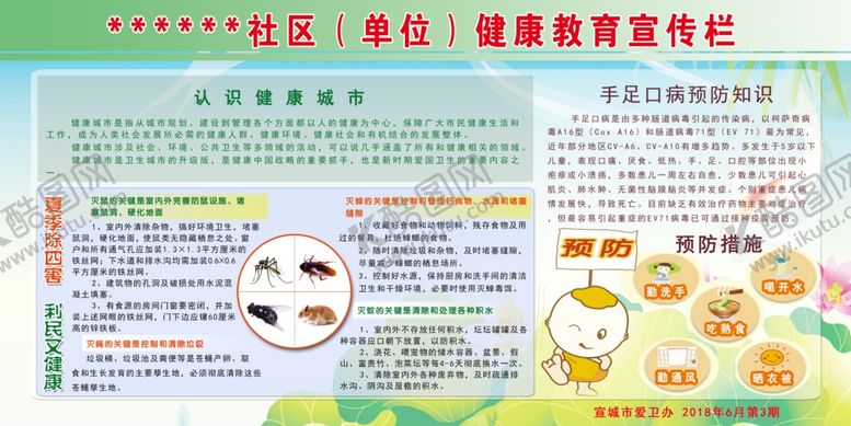 编号：37075505091758281594【酷图网】源文件下载-街道社区单位健康教育宣传栏